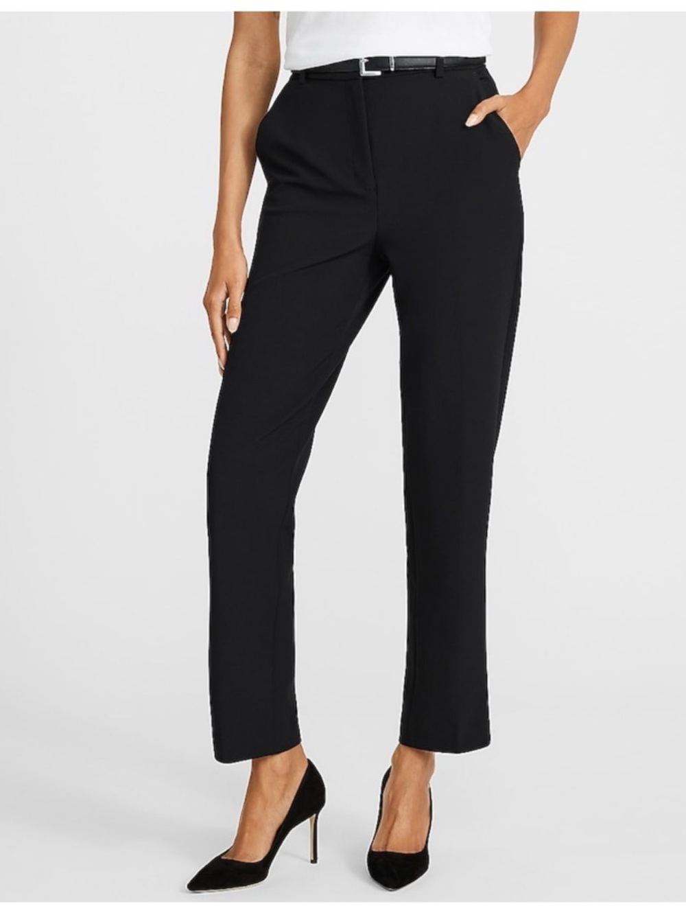 Express Black Straight-Leg Women's Trousers